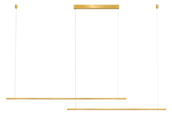 Minimalistcký LED lustr Brillia zlatá 140