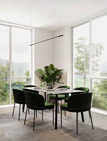 Minimalistcký LED lustr Brillia černá 150