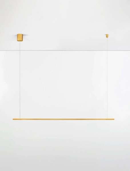 Minimalistcký LED lustr Brillia zlatá 150