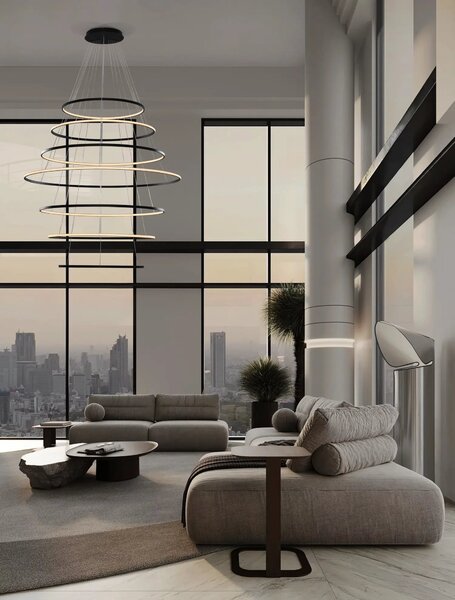 Moderní LED lustr Maelo černá 120