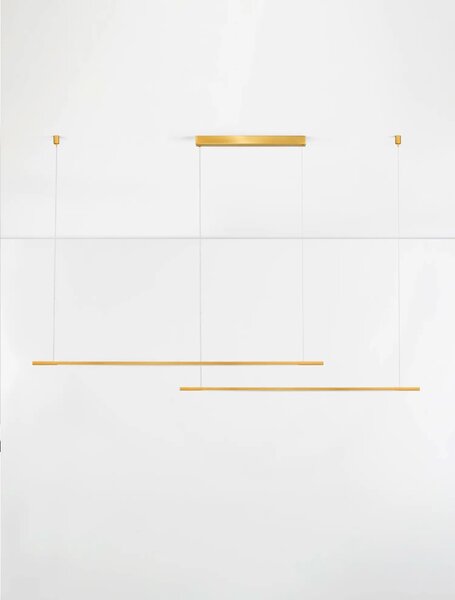 Minimalistcký LED lustr Brillia zlatá 140