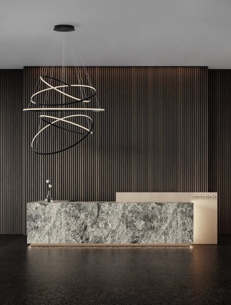 Moderní LED lustr Maelo černá 150