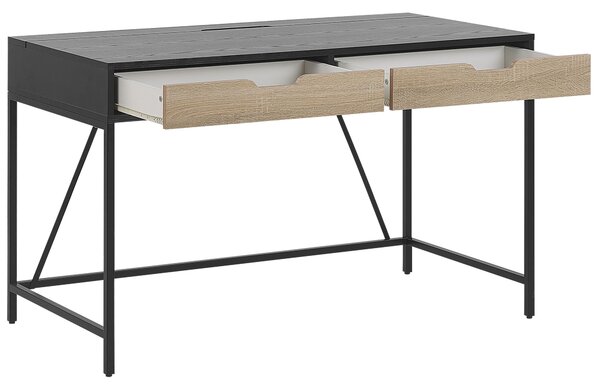 Pracovní stůl JENA 120 cm 60 cm se zásuvkami Černá