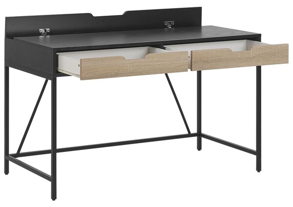 Pracovní stůl JENA 120 cm 60 cm se zásuvkami Černá