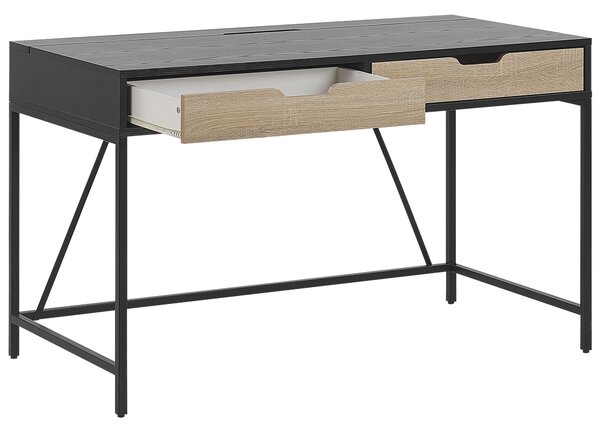 Pracovní stůl JENA 120 cm 60 cm se zásuvkami Černá