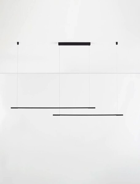 Minimalistcký LED lustr Brillia černá 140