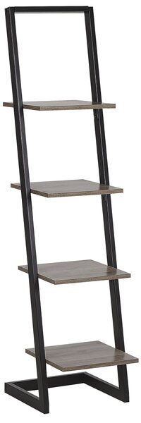 Regál se 4 policemi JOPLIN 143 cm Černá