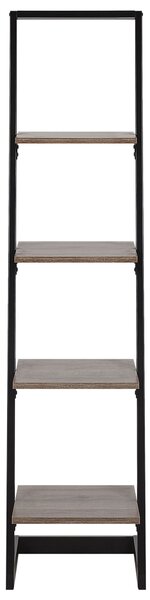 Regál se 4 policemi JOPLIN 143 cm Černá