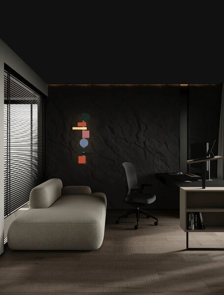 Designové LED nástěnné svítidlo Margot černá 48