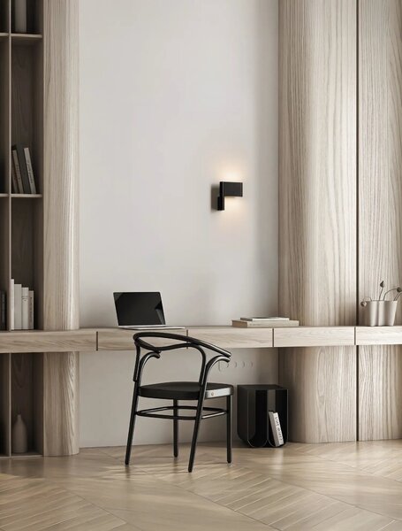 Moderní LED nástěnné svítidlo Flusso černá
