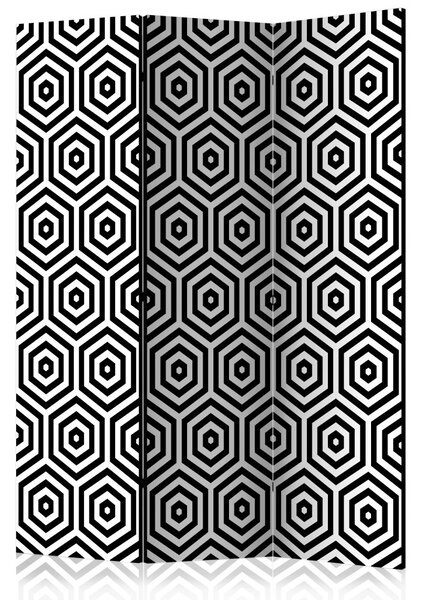 Paraván Black and White Hypnosis Dekorhome 135x172 cm (3-dílný)