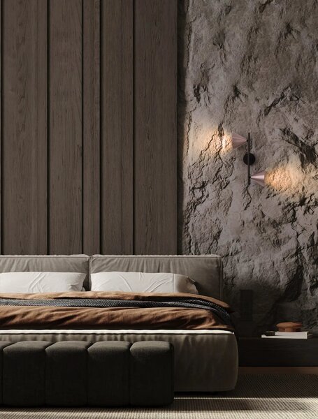 Moderní nástěnná lampa Conico Coffee 34 – Hnědá