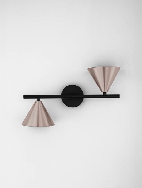 Moderní nástěnná lampa Conico Coffee 34 – Hnědá