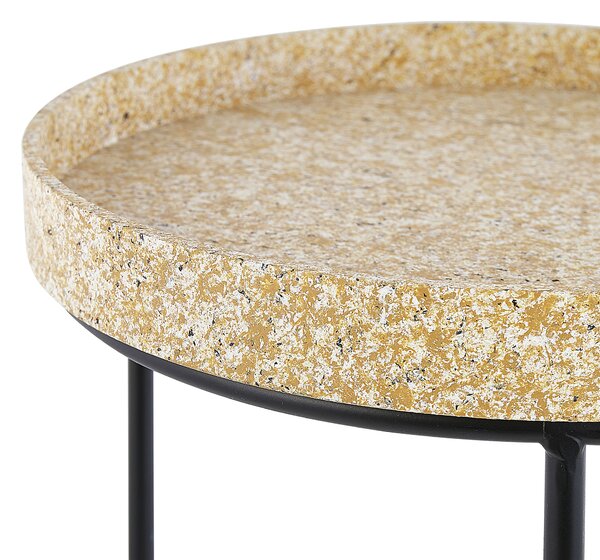 Sada 3 odkládacích stolků TEXON Černá