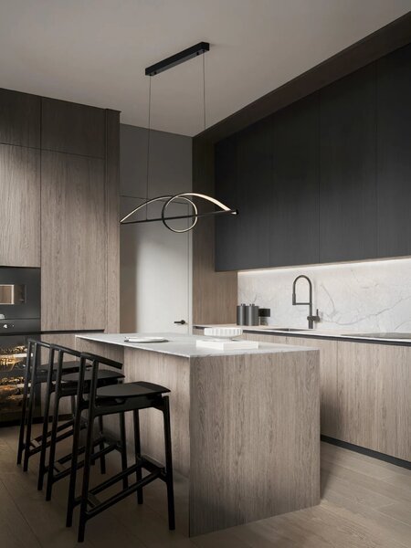 LED moderní lustr Gemma černá