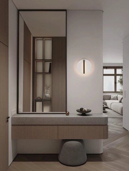 Moderní nástěnná lampa Nalu 15W – Černá