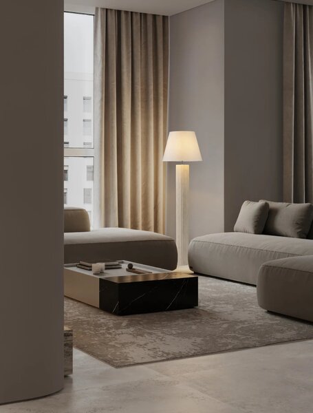 Designová stojací lampa Bacco bílá