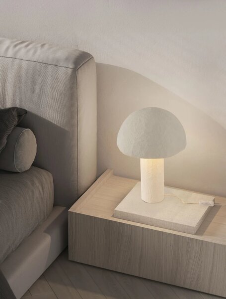 Moderná stolová lampa Mushu Biela – Bílá