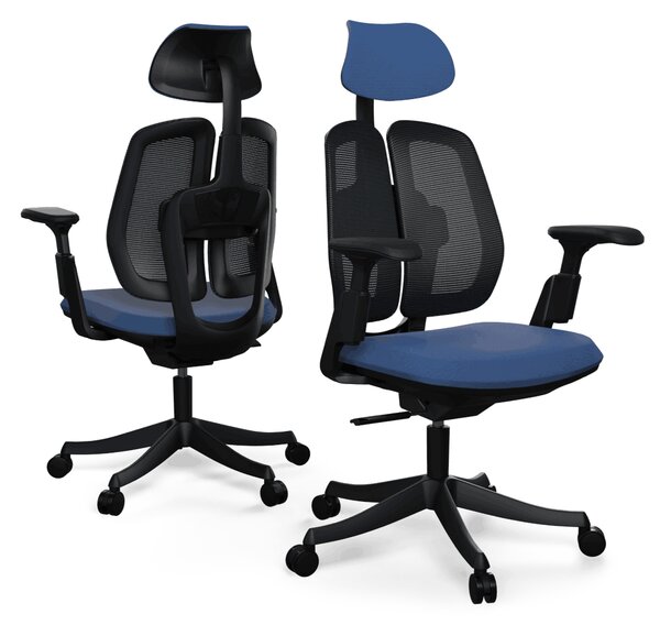 Ergonomická kancelářská židle Liftor Active, modrá (textil + síťovina)