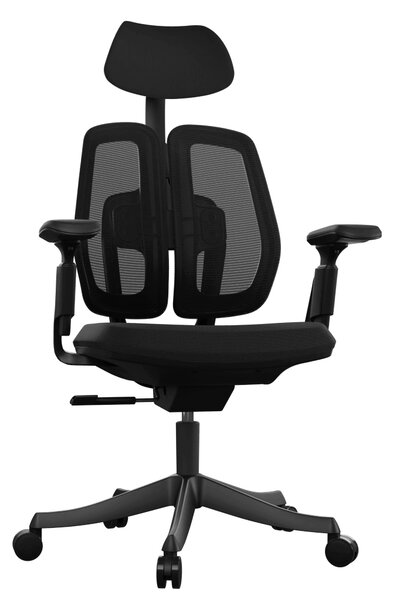 Ergonomická kancelářská židle Liftor Active, černá (textil + síťovina)