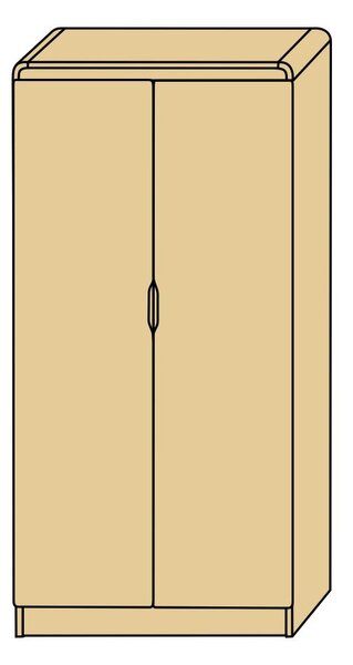 Stylová policová skříň z masivu OK MARA 175x75x40 (dřevěná stylová skříň)