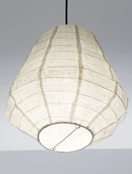 Led ľanový luster Linnet B 36cm – Bílá