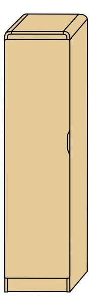 Úzká policová skříň z masivu OK LIKA 175x38x40 (design policová skříň masiv)