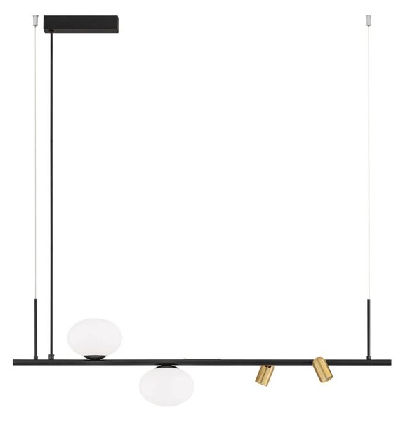 LED moderní lustr Noble černá