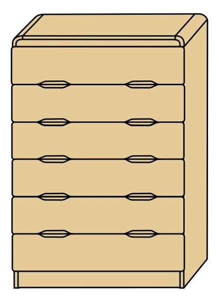 Šuplíkový prádelník z masivu KUMI (prádelník se šuplíky)