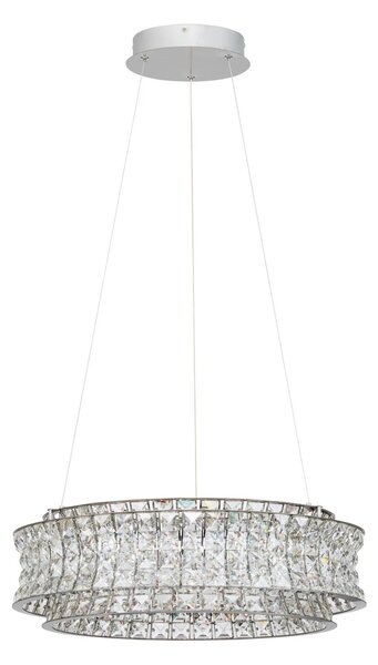 LED moderný luster Celysia 60 Chromová – Šedá