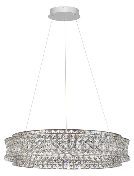 LED moderný luster Celysia 80 Chromová – Šedá