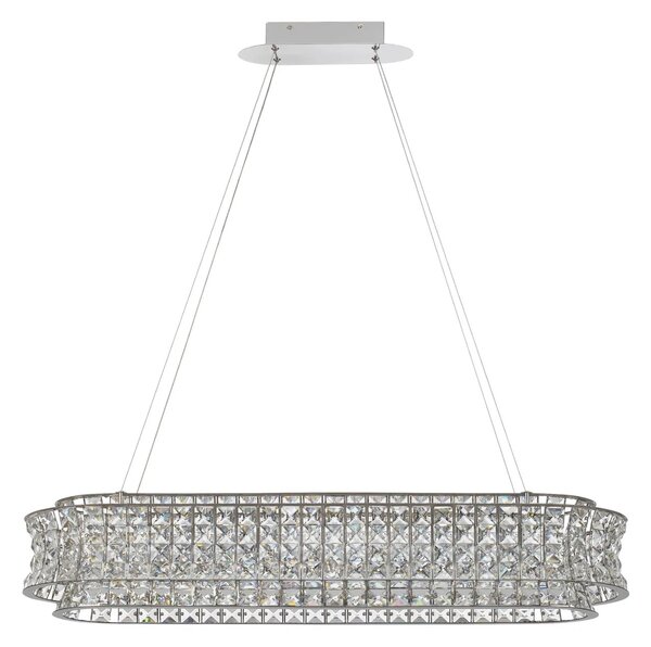 LED moderný luster Celysia 100 Chromová – Šedá