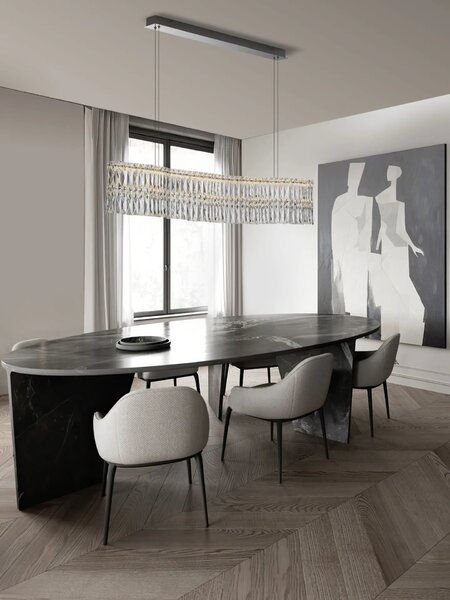 LED moderní lustr Nuvia line Chromová