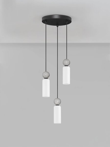 LED moderný luster Filomena 25 stone – Šedá