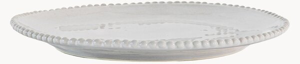 Sada porcelánových snídaňových talířů s perličkovým okrajem Organic, 4 díly