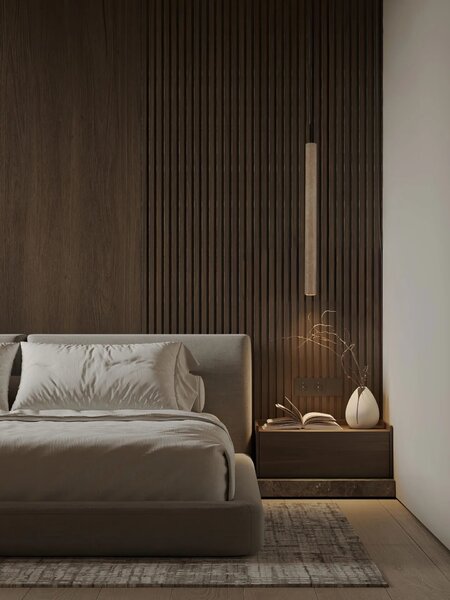 LED moderní lustr Hulo přírodní B