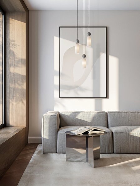 LED moderný luster Filomena 25 stone – Šedá