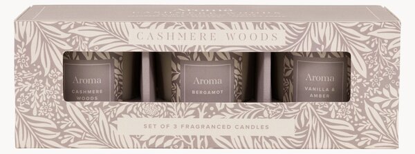 Sada vonných svíček Cashmere Woods, 3 díly