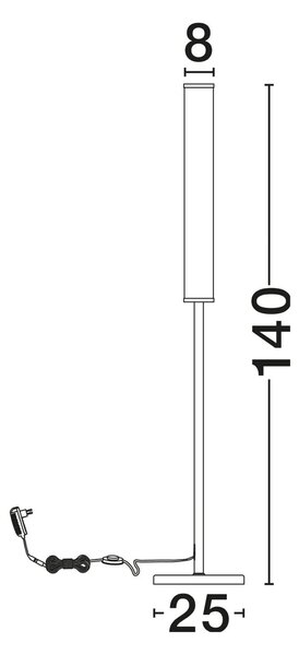 Designová stojací lampa Nolia zlatá