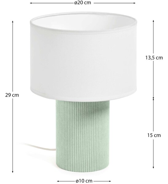 Kave Home Zelená stolní lampa Bianella 29 cm