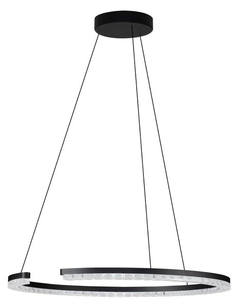LED moderný luster Gleamy 65 Čierna – Černá