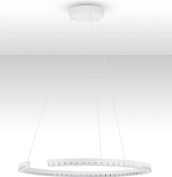 LED moderný luster Gleamy 65 Biela – Bílá
