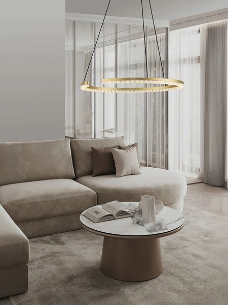 LED moderný luster Gleamy 65 Zlatá