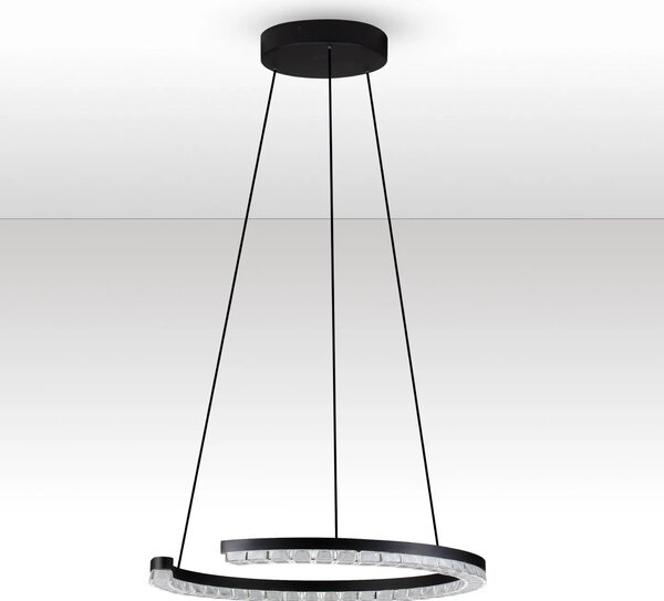 LED moderný luster Gleamy 46 Čierna – Černá