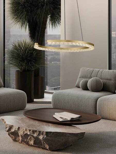 LED moderný luster Gleamy 46 Zlatá