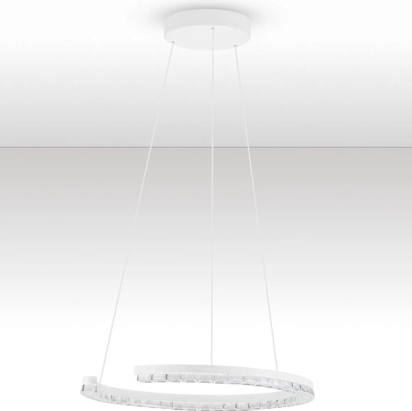 LED moderný luster Gleamy 46 Biela – Bílá