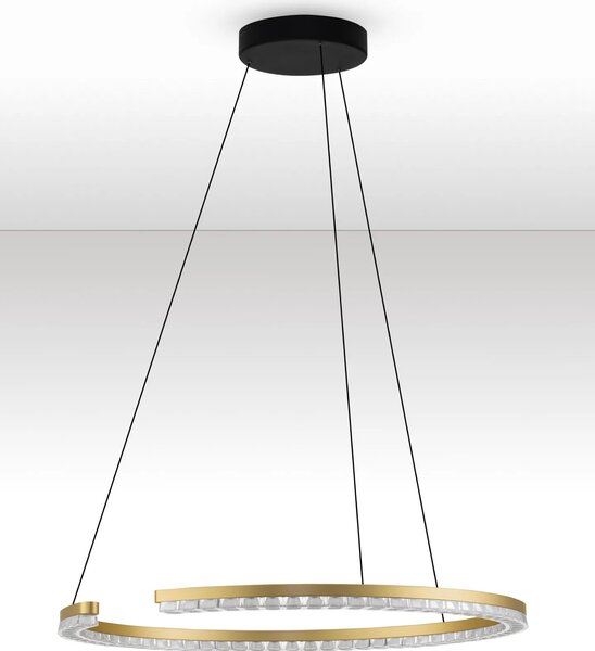LED moderný luster Gleamy 65 Zlatá