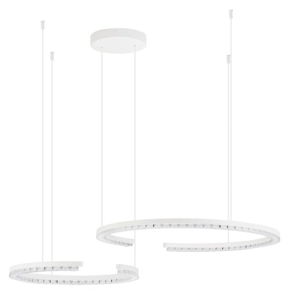 LED moderný luster Gleamy 2 Biela – Bílá