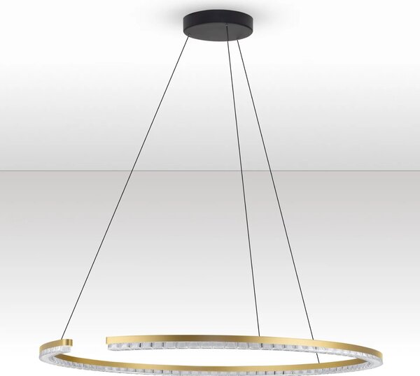 LED moderný luster Gleamy 85 Zlatá