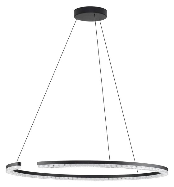 LED moderný luster Gleamy 85 Čierna – Černá